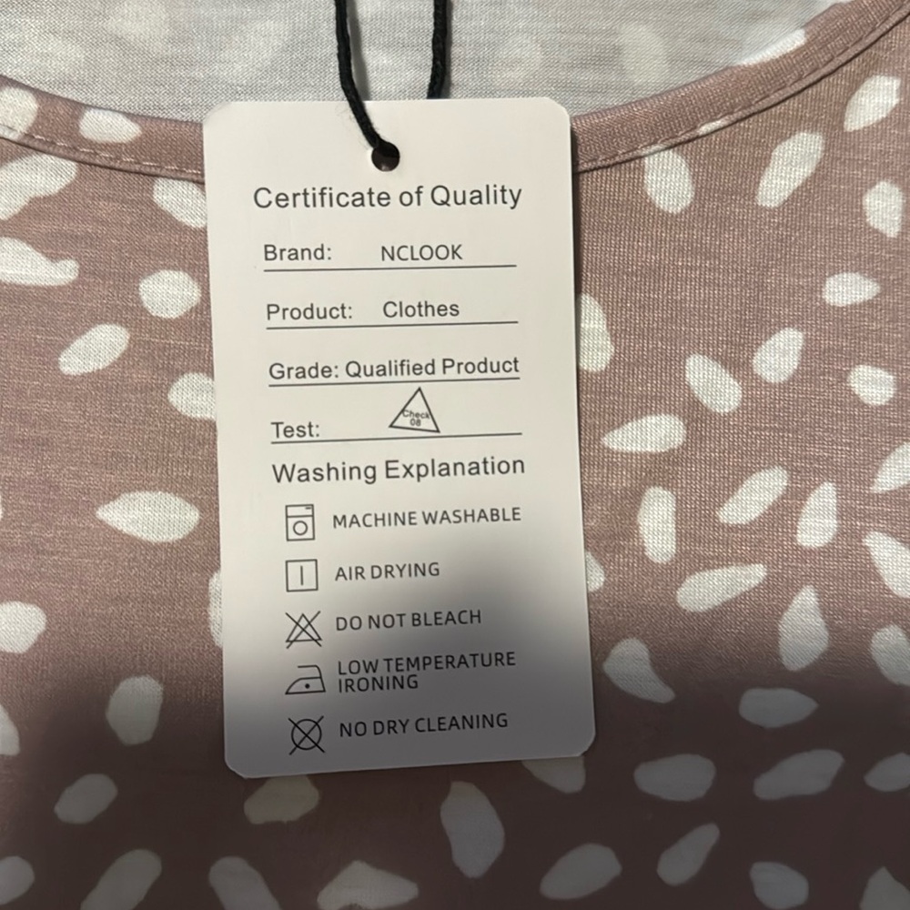 Summer dress. Tan and beige. Never worn.